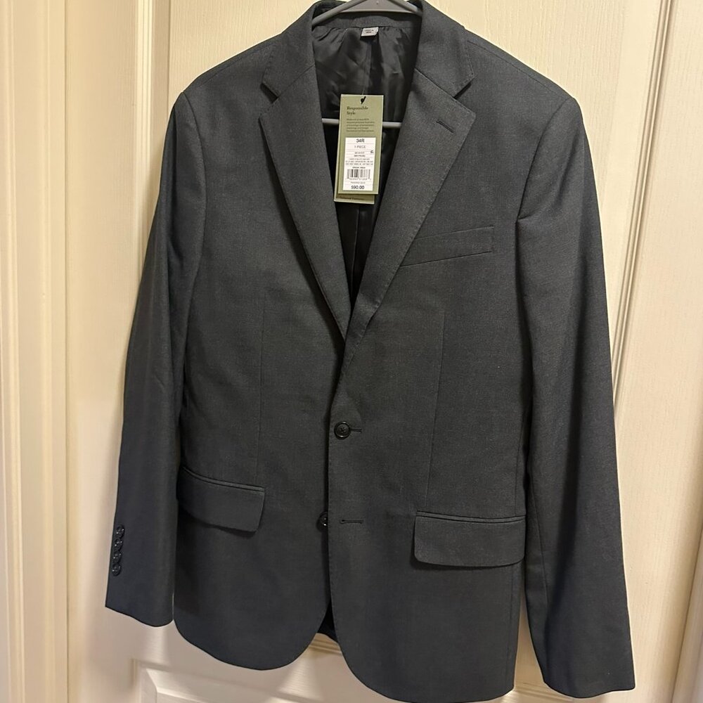 Goodfellow Men's Gray Standard Suit Jacket 34R